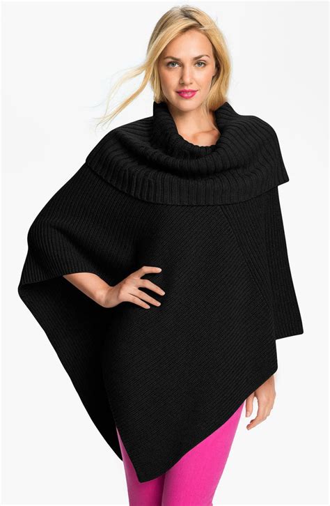 michael kors sweater poncho|ribbed poncho.